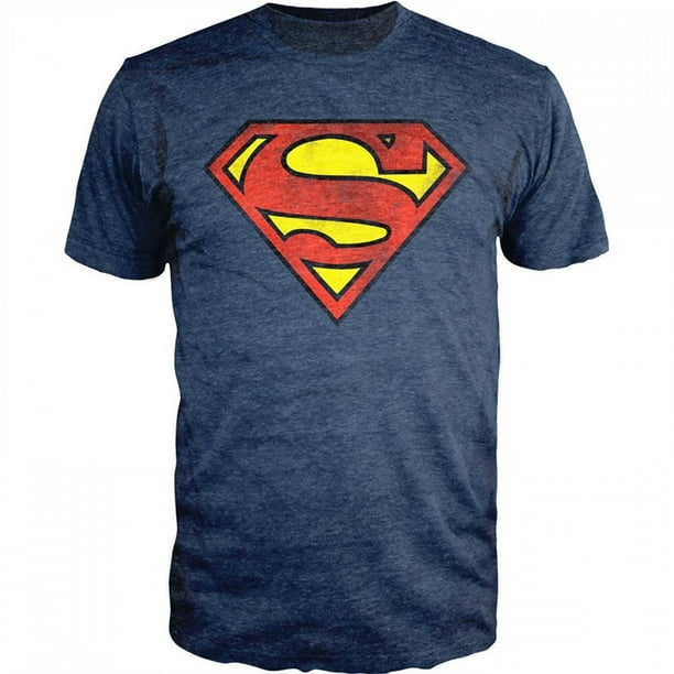 Superman Classic Logo Kids Youth T Shirt Licensed DC Comics Tee Royal Blue